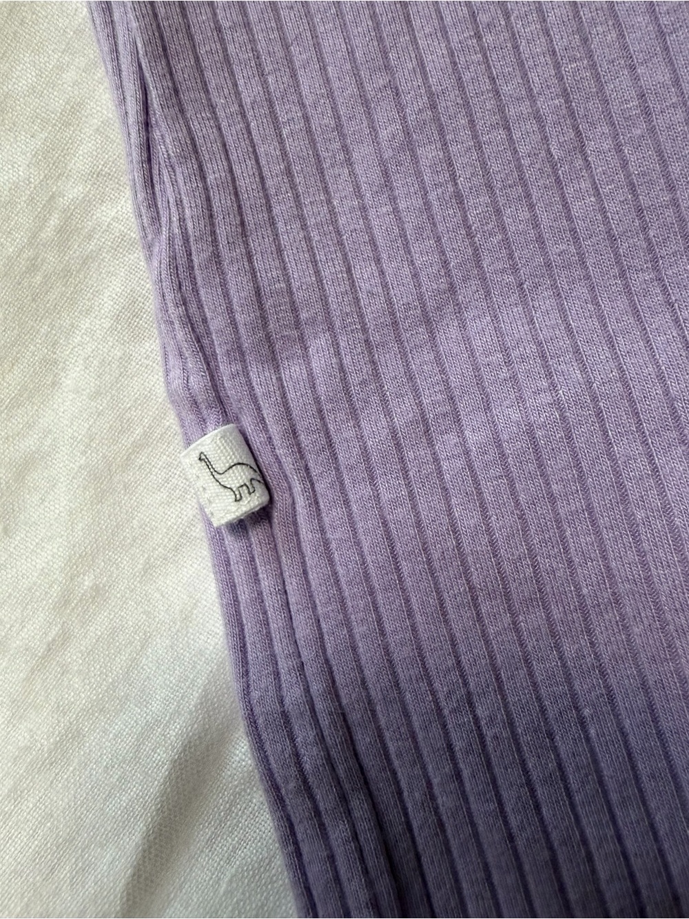 Baby Mori Ribbed Snug Fit Pajamas / Footie in Lilac - Picture 7 of 7